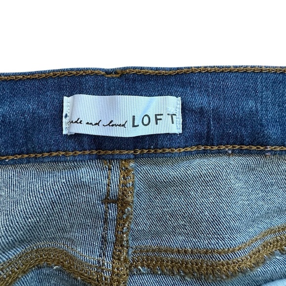 LOFT | NWOT THE BOOT HIGH-RISE STRETCH DENIM JEANS DISTRESSED | SIZE: 14 - Picture 11 of 11